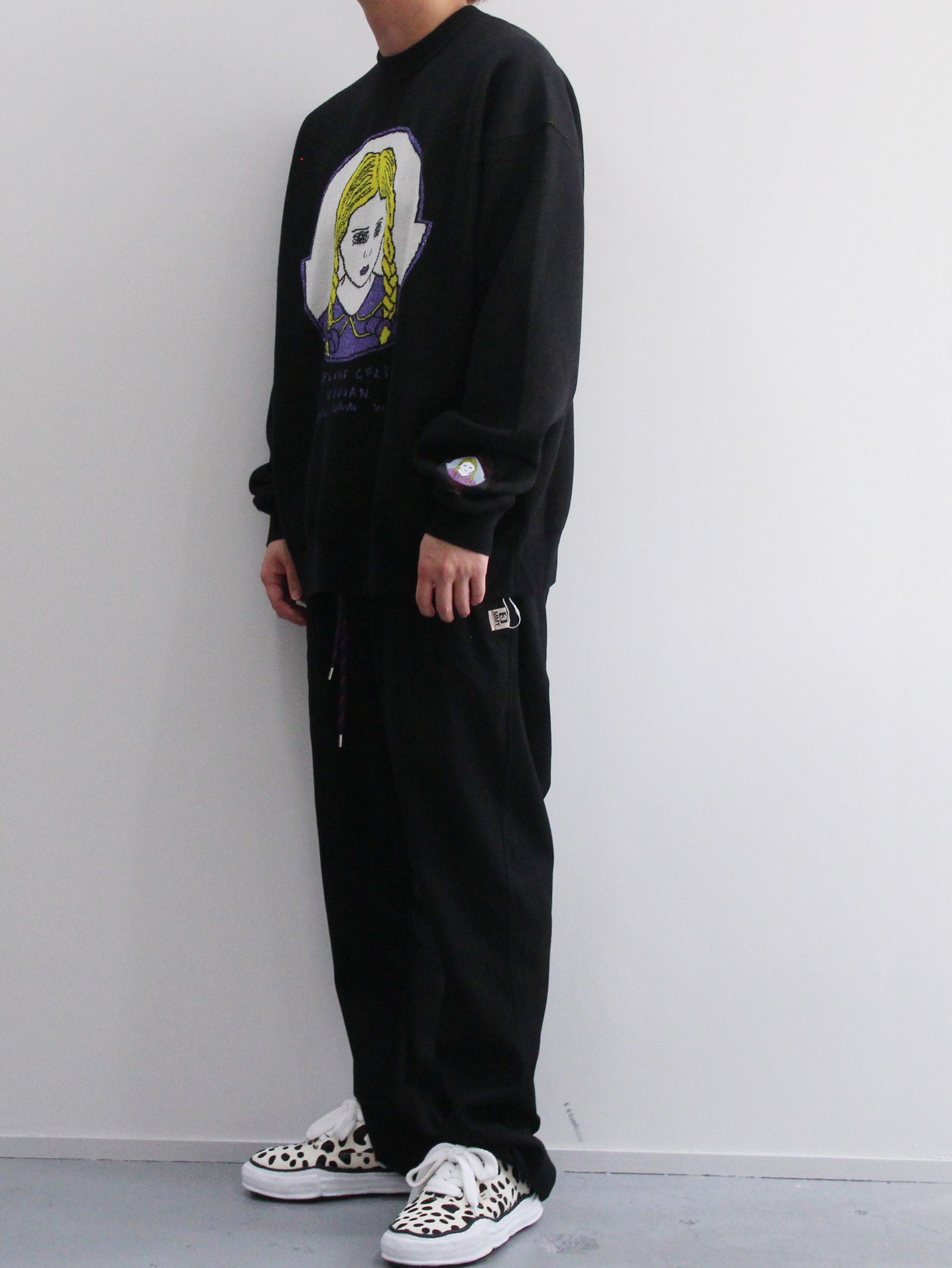 KIDILL - Pullover Knit Angeline Celistine ViVian KIDILL × Henry Darger  Collaboration BLACK | ADDICT WEB SHOP