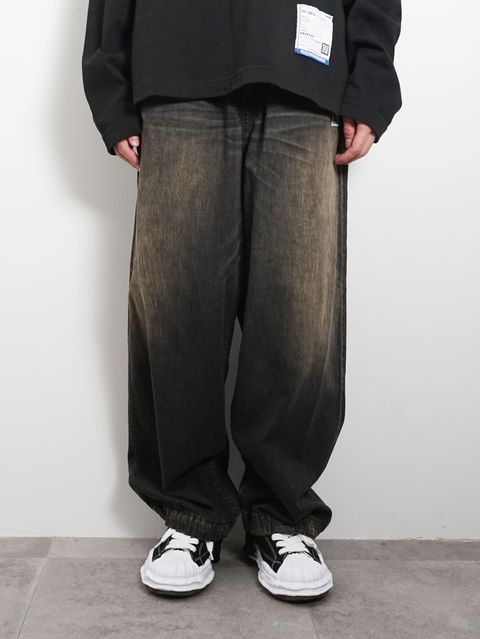 【25SS】ライトデニム ワイドパンツ - Light Denim Wide Pants - BLACK