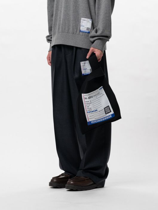 ミラノリブ ショッピングバッグ - Milan Rib Shop Bag - BLACK