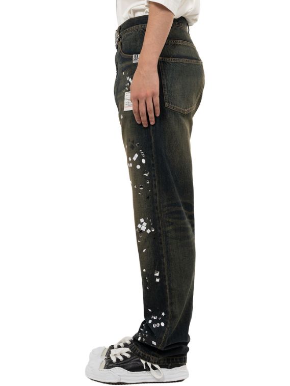 エンベリッシュド ジーンズ - EMBELLISHED JEANS (INDIGO)