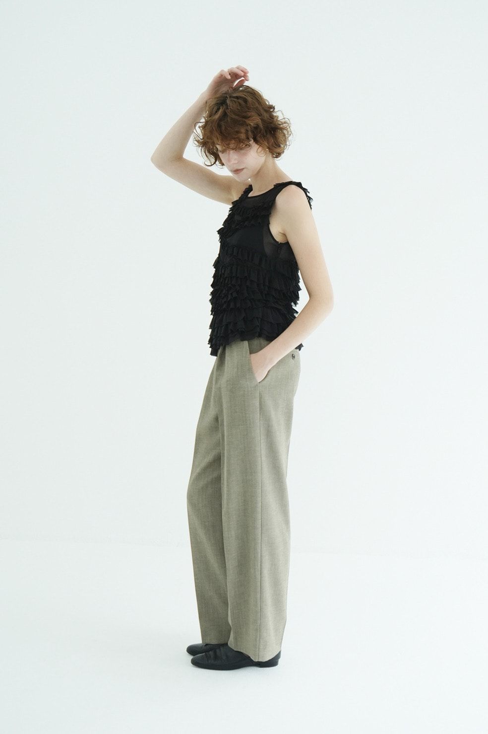 ツーウェイタックストレートパンツ - 2WAY TUCK STRAIGHT PANTS (MIX)