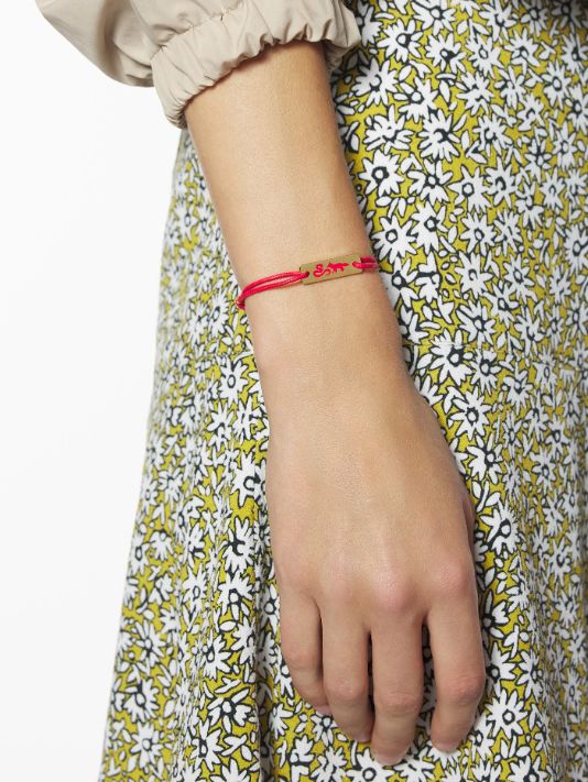 ★MAISON KITSUNE★ HANOIA LUNAR YEAR コード ブレスレット 白 MAISON KITSUNÉ - Maison Kitsuné x Hanoia LUNAR YEAR - コード