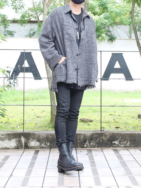 destinのカシミヤウールシャツをメインにした最新秋冬スタイル