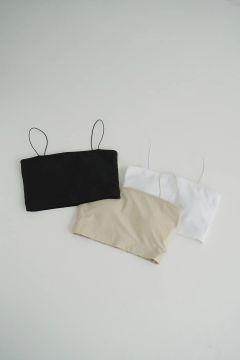 【3色展開】 バンドゥブラ -  THIN CORD BANDEAU TOPS