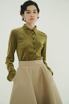 チュールフロッキーシャツ | TULLE FLOCKY SHIRTS (GREEN)