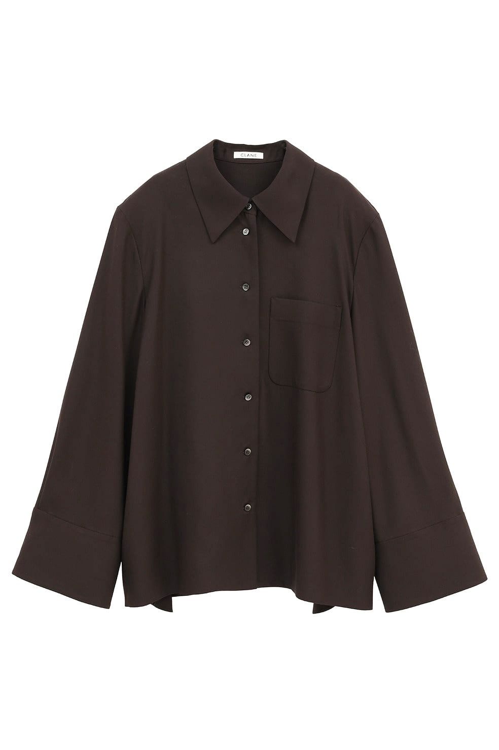 テンセルシャツジャケット - TENCEL SHIRT JACKET (BROWN)