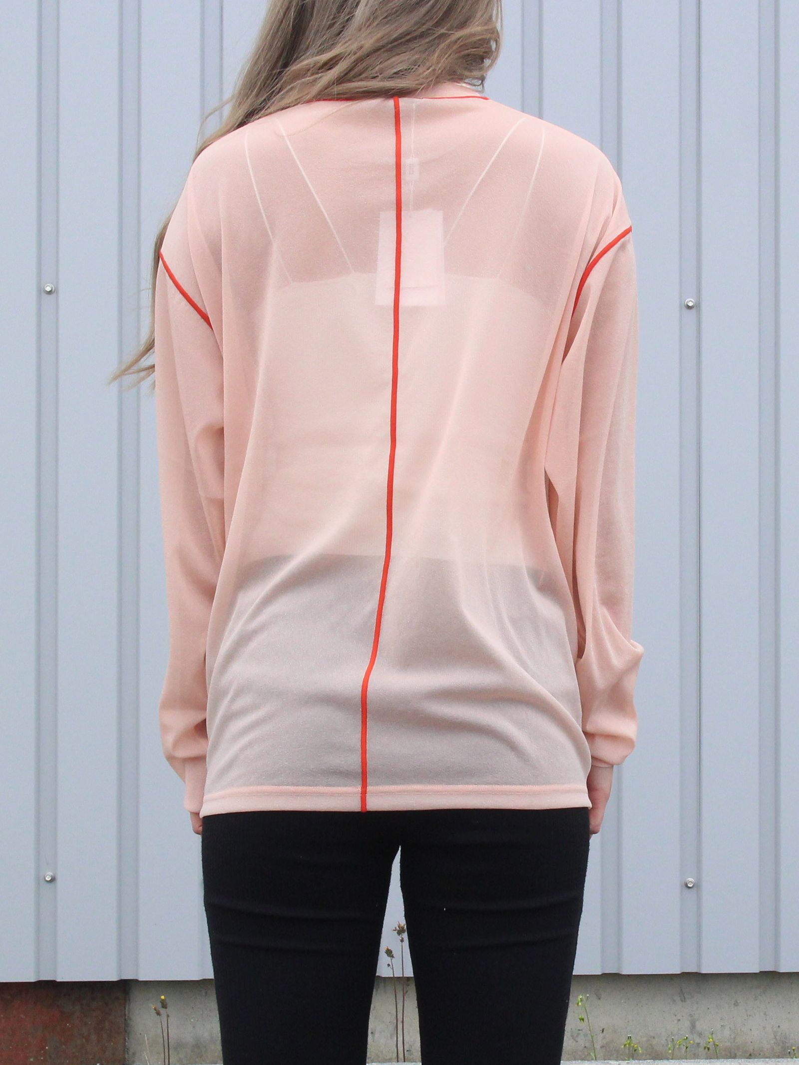 ロングスリーブカットソー - LINE SHEER L/S - PINK