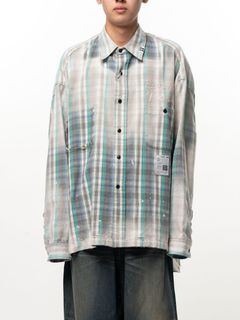 ヴィンテージライク チェックシャツ - Vintage Like Check Shirt (GREEN)