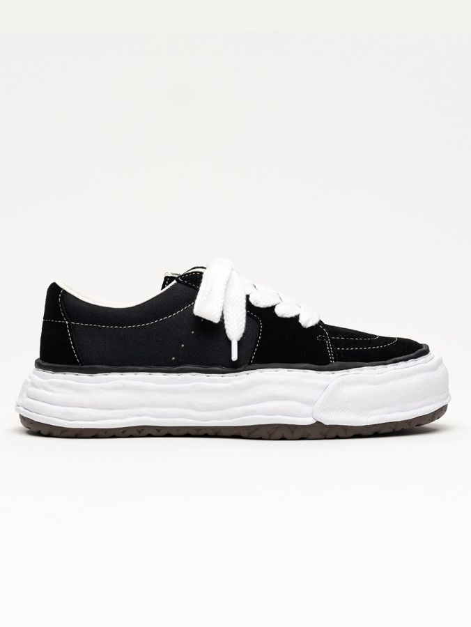 "ERIC" OG Sole Mix Material Low-top Sneaker - オリジナルソールスニーカー (BLACK)