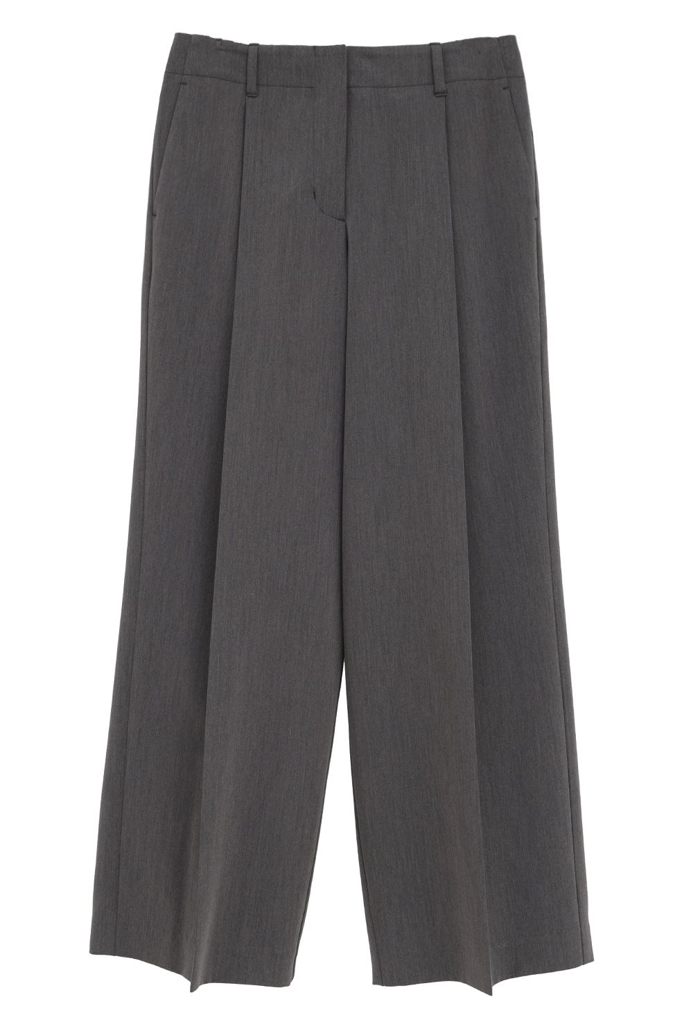 ローウエストタックルーズスラックス -  LOW WAIST TUCKED LOOSE SLACKS(GREY)