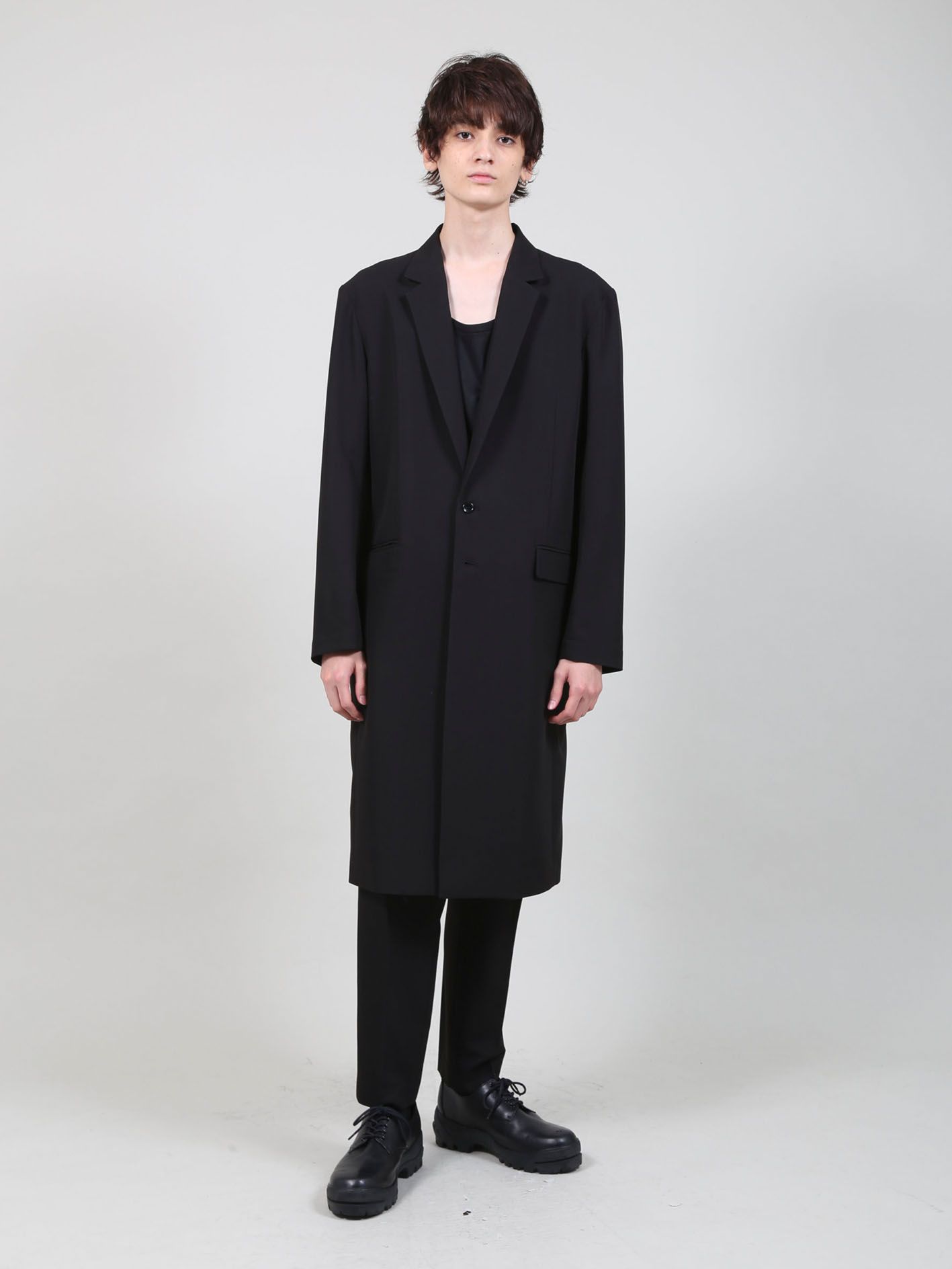 T/Rライトギャバ ツータックパンツ - 2 Tuck Pants - BLACK