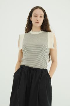 【26SS】 スクエアスリーブニットトップス - SQUARE SLEEVE KNIT TOPS (BORDER))