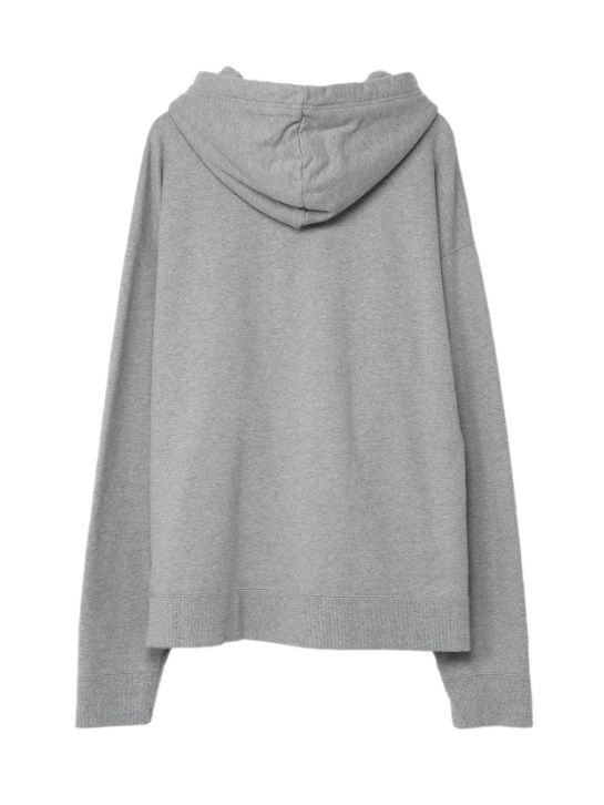 スマイリーフェイス プリンテッドフーディー - Smily Face Printed Hoodie - GRAY