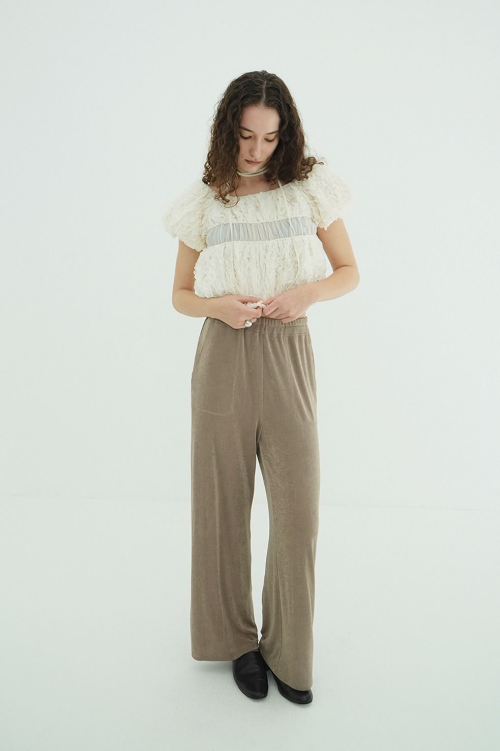 ジャージーパンツ - BRIGHT JERSEY PANTS (IVORY)