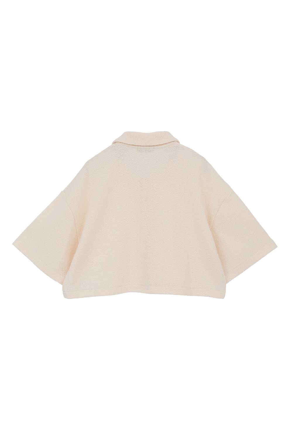 クロップドポロトップス - CRISP CROPPED POLO TOPS (IVORY)