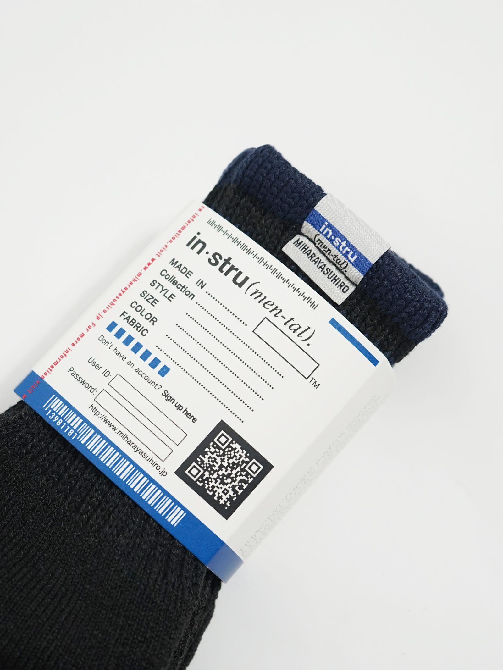 3足 パックソックス / 靴下  - 3-Pack Socks - BLACK × BLUE
