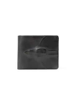 炙り出し二つ折り 財布 - ウオレット - BLACK