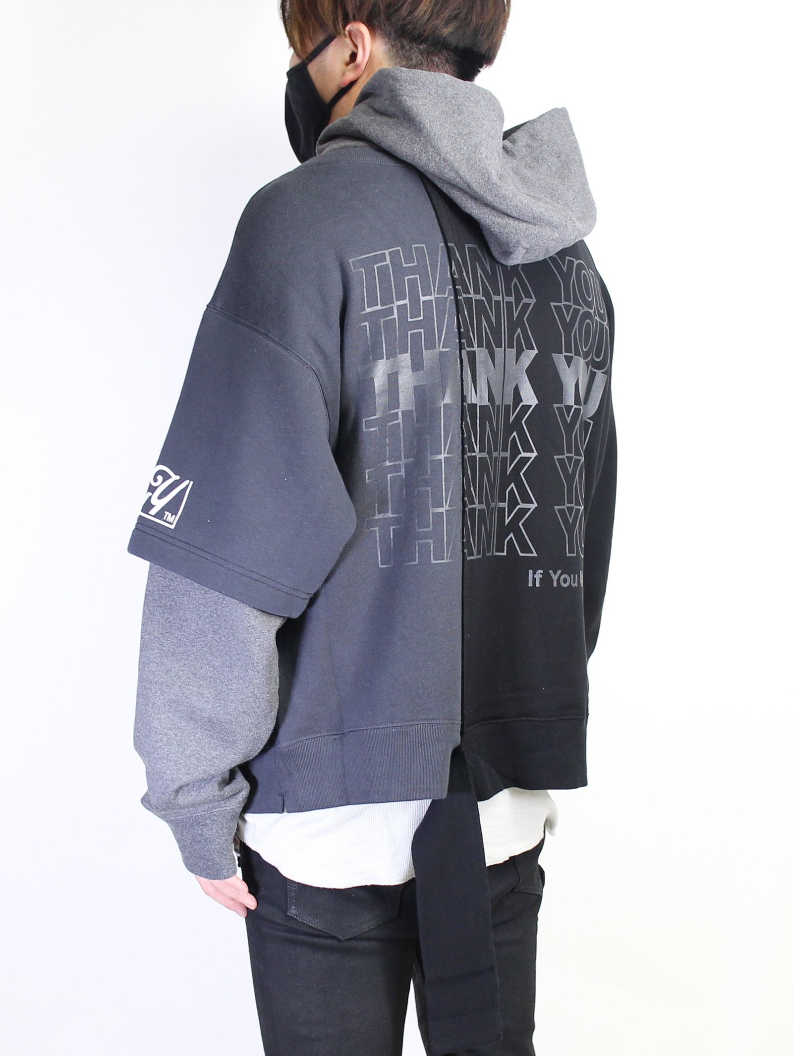 コンバインドフーディ - Combined  hoodie BLACK