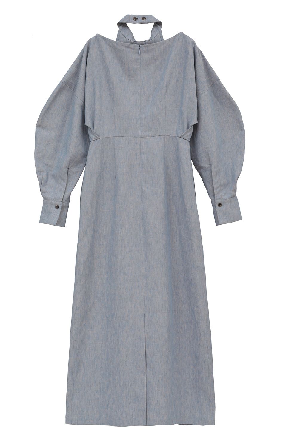 レイヤードワンピース -  HALTER LAYERED ONEPIECE - BLUE