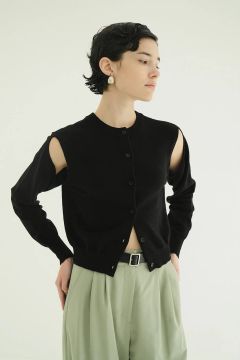 アレンジニットトップス - ARRANGE KNIT TOPS BLACK
