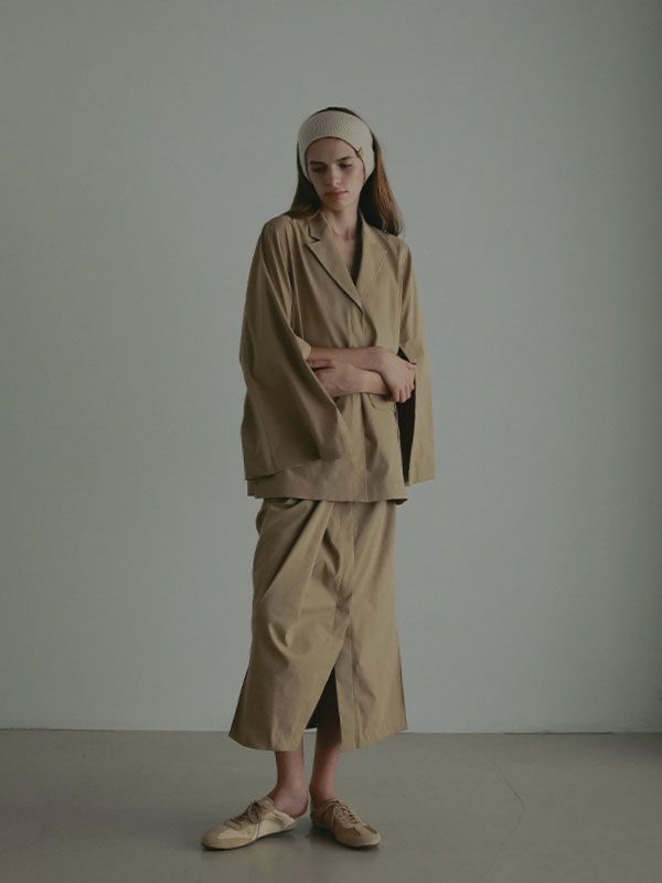 ウールカシミヤニットヘアバンド (LIGHT BEIGE）