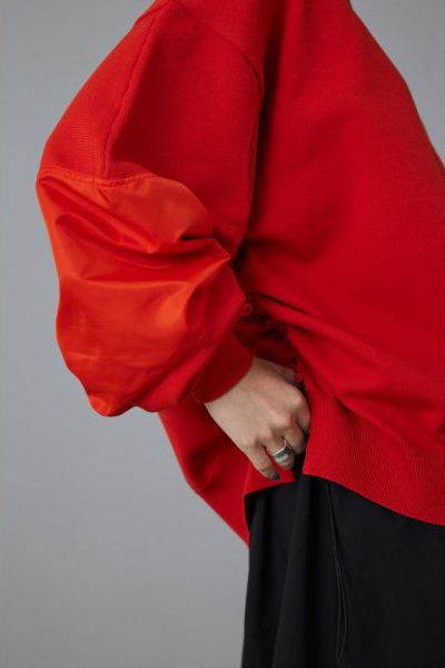 ミリタリー ボーイフレンド トップス - Military boyfriend tops -  RED