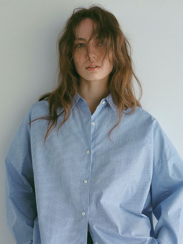 全ての ETRE TOKYO - ストライプボックスシャツ - N BLUE | ADDICT WEB SHOP トップス