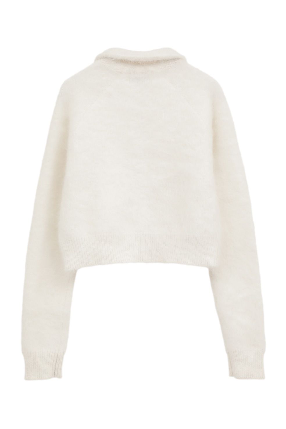 アンゴラニットカーディガン - ANGORA SHORT KNIT CARDIGAN (IVORY)