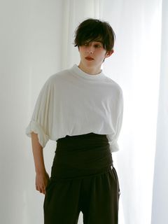 モックネック ボリューム スリーブ PO - WHITE