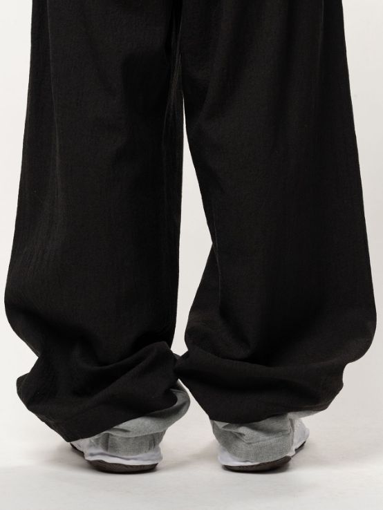 スウェット レイヤード ウール パンツ - Sweat Layered Wool Pants (DARK BROWN)