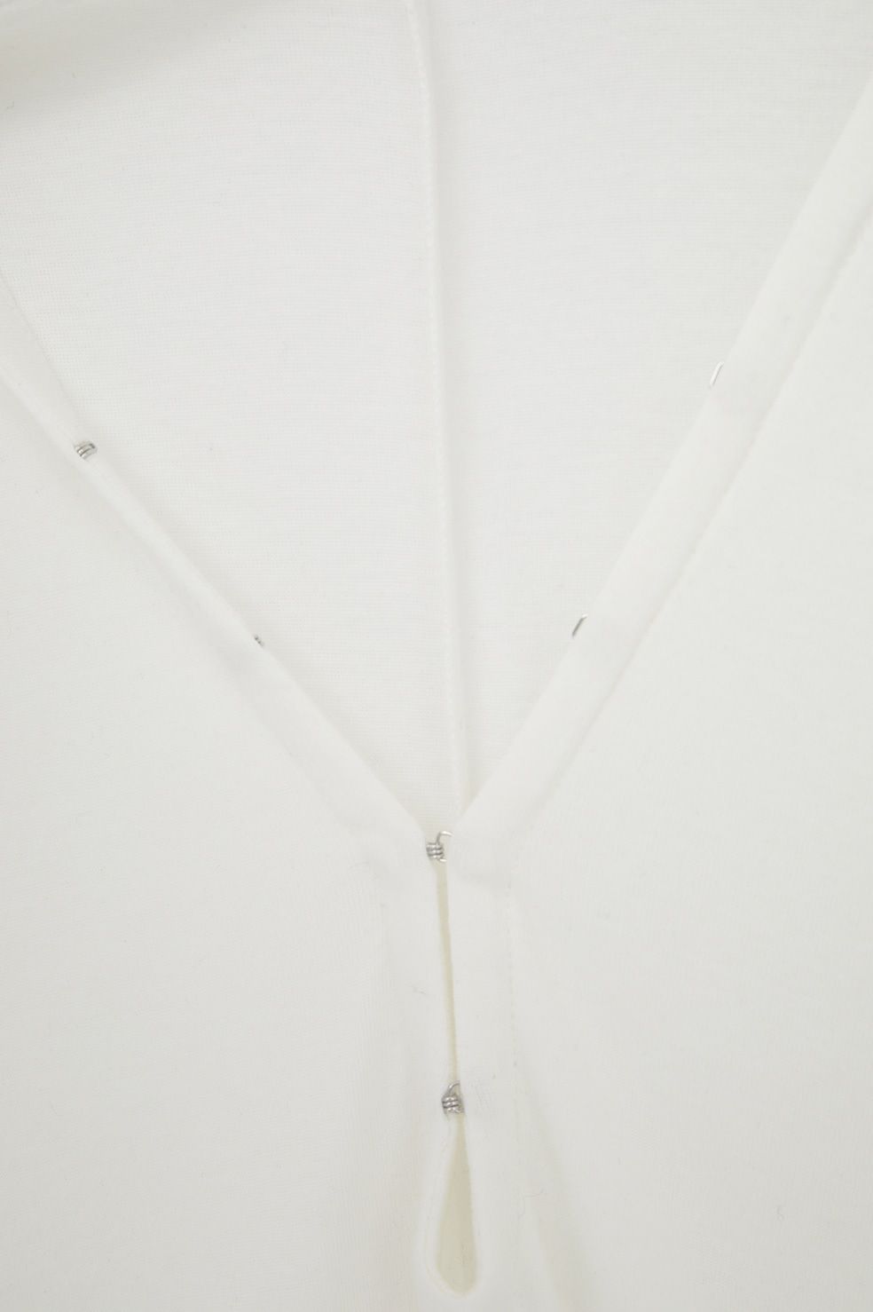 デザインリボンカットトップス - DRAWSTRING LOOSE CUT TOPS (WHITE)