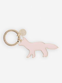 ★MAISON KITSUNE★PROFILE FOX キーリング キーホルダー ピンク MAISON KITSUNÉ - PROFILE FOX KEYRING - フォックスデザイン