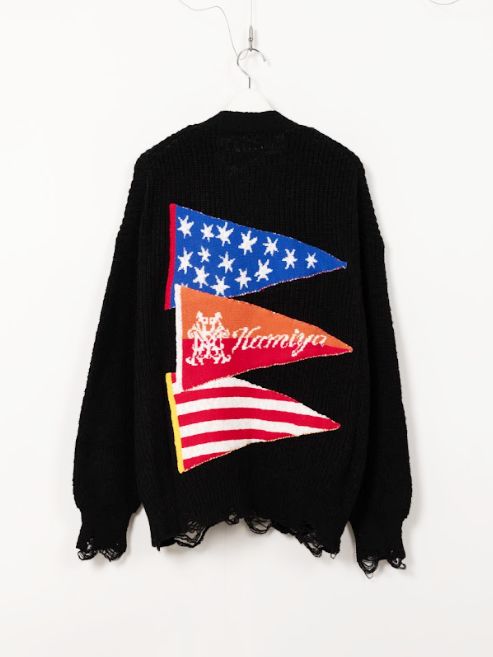 ニットプルオーバー - THREE FRAG KNIT PO - BLACK