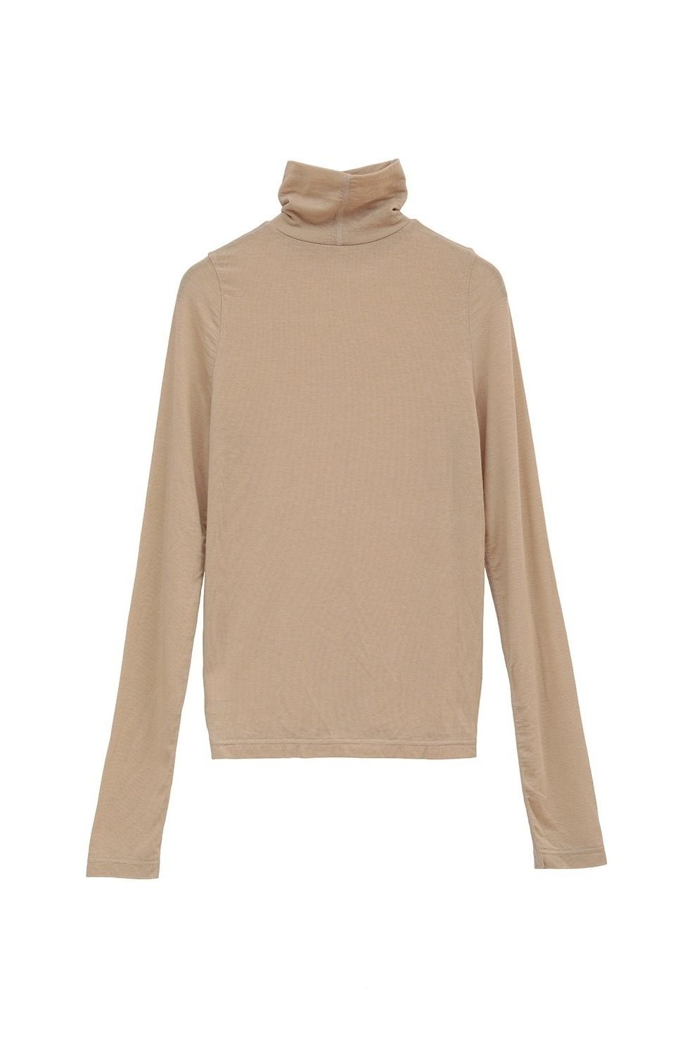 カシミヤ混タートルネックカットソー | COMFORTABLE TURTLE TOPS (BEIGE)