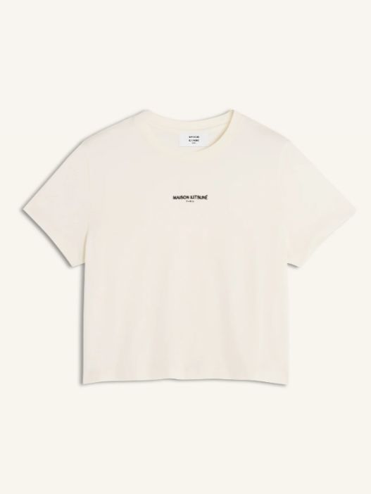 【レディース】  PARIS ロゴ ベイビー Tシャツ (noble beige)