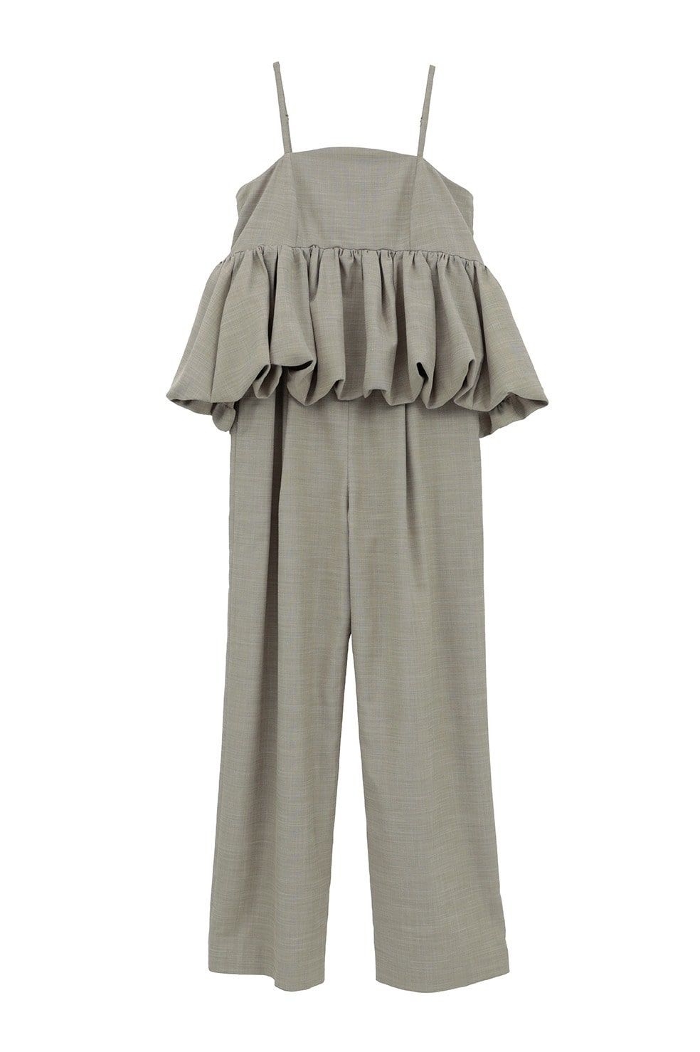 オールインワン -  PEPLUM LAYERED ALL IN ONE (GRAY)