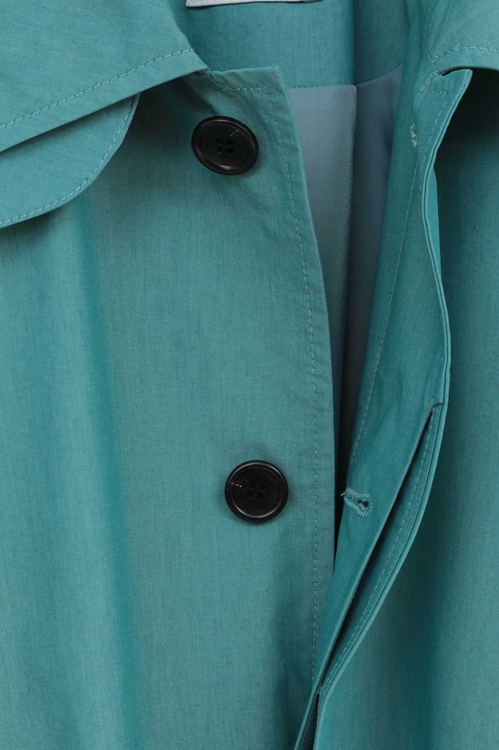 ステンカラーコート	- BULKY LINE STAIN COAT (BLUE)