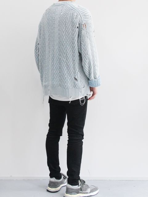 メゾンミハラヤスヒロ 23SS ダメージニットスタイル