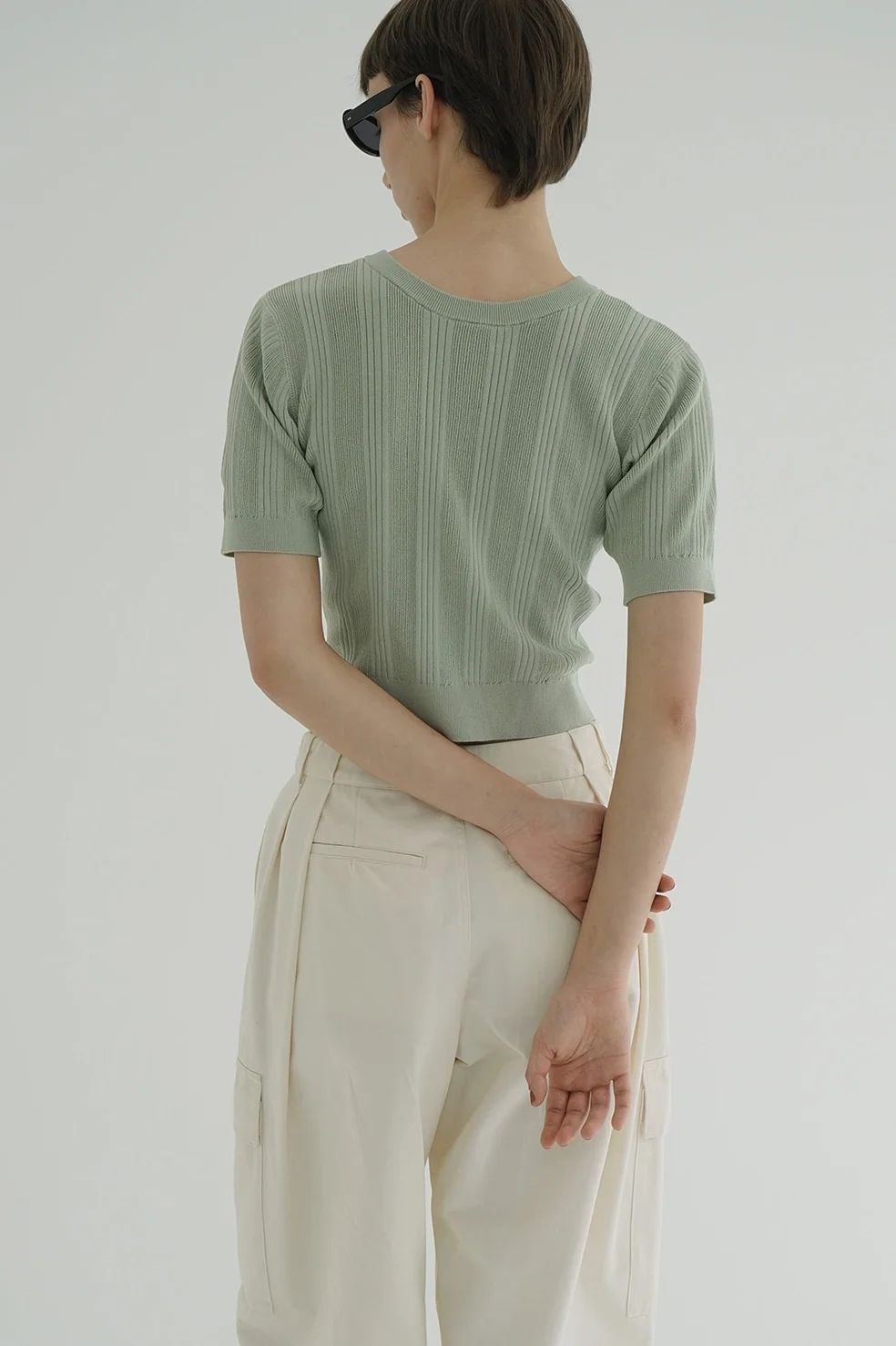クラネ / CLANE ファイスリブ ニット カーディガン - W FACE RIB KNIT CARDIGAN - MINT CLANE - ファイスリブ ニット カーディガン - W FACE RIB KNIT