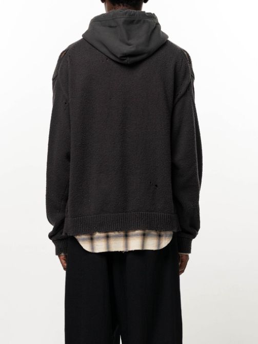 トリプルレイヤードフーディ - Triple Layered Hoodie (BLACK)