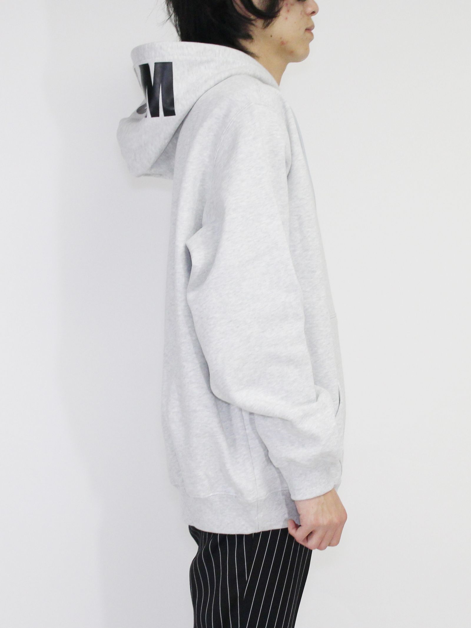 ロゴ フーディ - FELPA CON CAPPUCCIO LOGATO MSGM - GREY