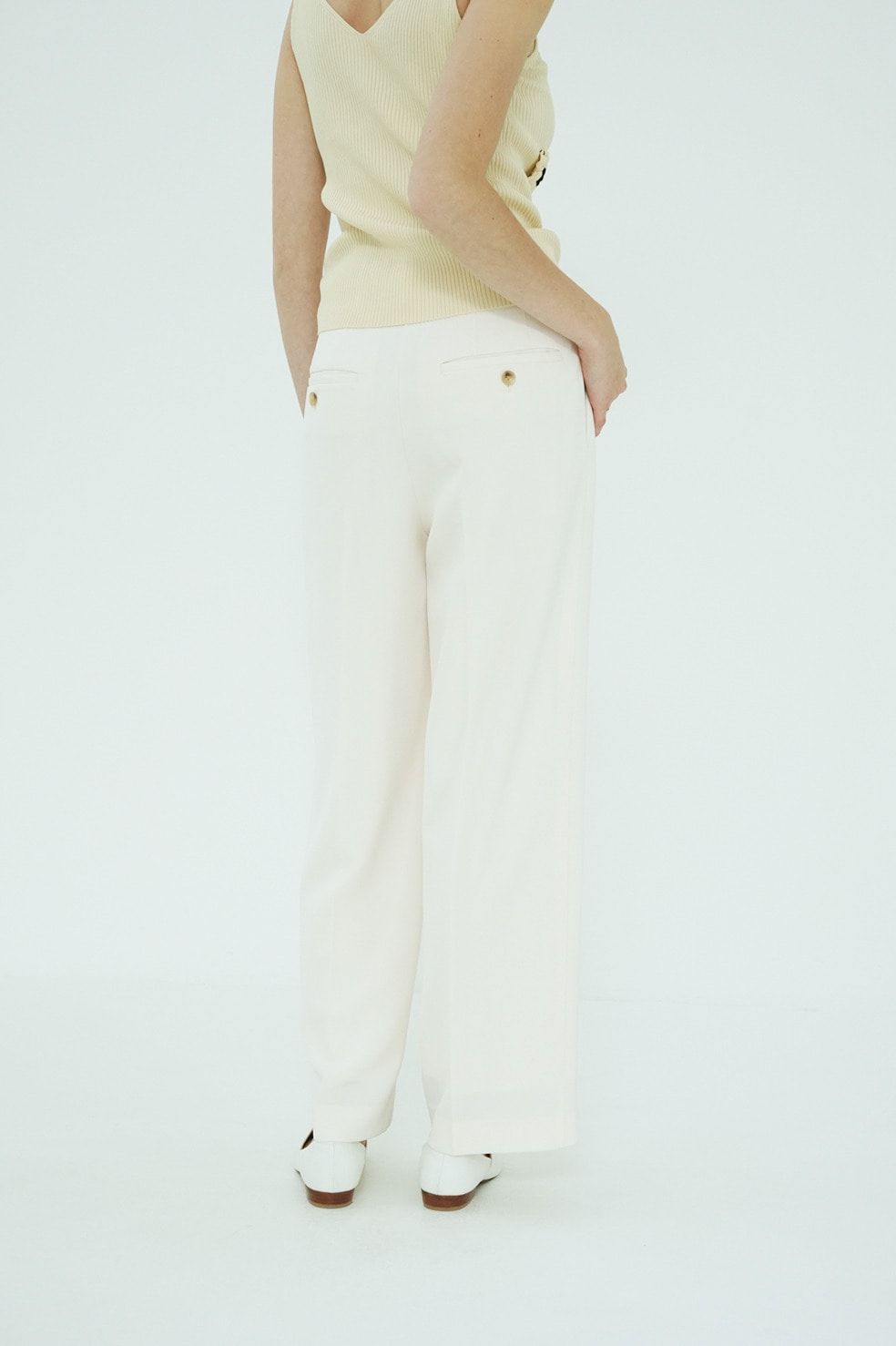 ツーウェイタックストレートパンツ - 2WAY TUCK STRAIGHT PANTS (BROWN)