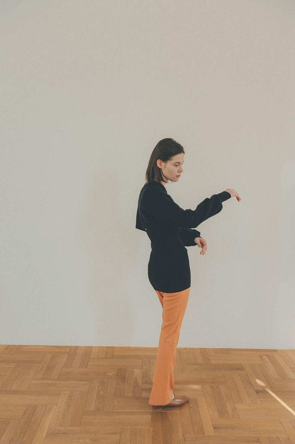 3WAY ARRANGE SEPARATE KNIT TOPS - BLACK