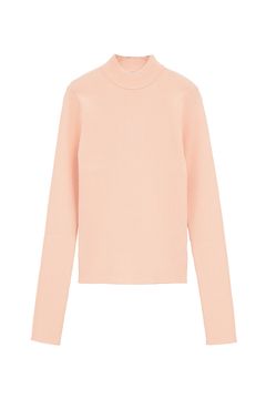【26AW】 ハイネックリブニットトップス -  H/N RIB KNIT TOPS （PINK）