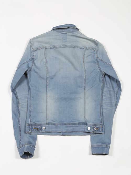 スーパーハイパワーデニム ビンテージアイスブリーチデニムジャケット - Vintage Blue Denim Jacket - SAXE