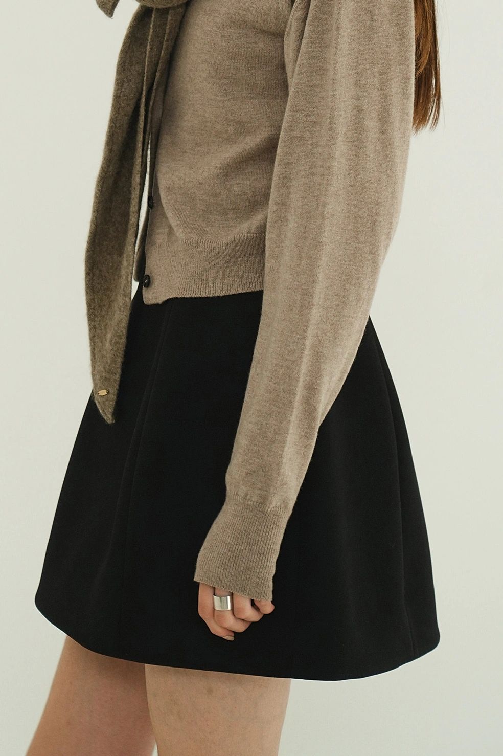 ミニスカート -  CONSTRUCTIVE MINI SKIRT (BLACK)