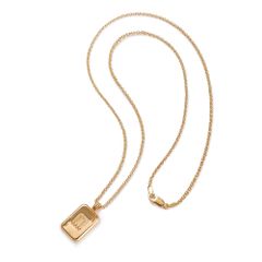 スクエアネックレス - INITIAL SQUARE NECKLACE GOLD