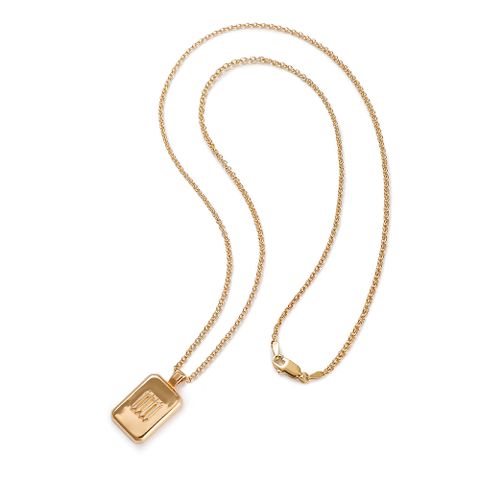 スクエアネックレス - INITIAL SQUARE NECKLACE GOLD