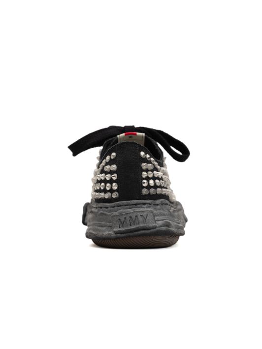 オリジナルソール スタッズスニーカー "PETERSON23"  STUDDED Canvas Low-top Sneaker - A13FW715 - BLACK × BLACK