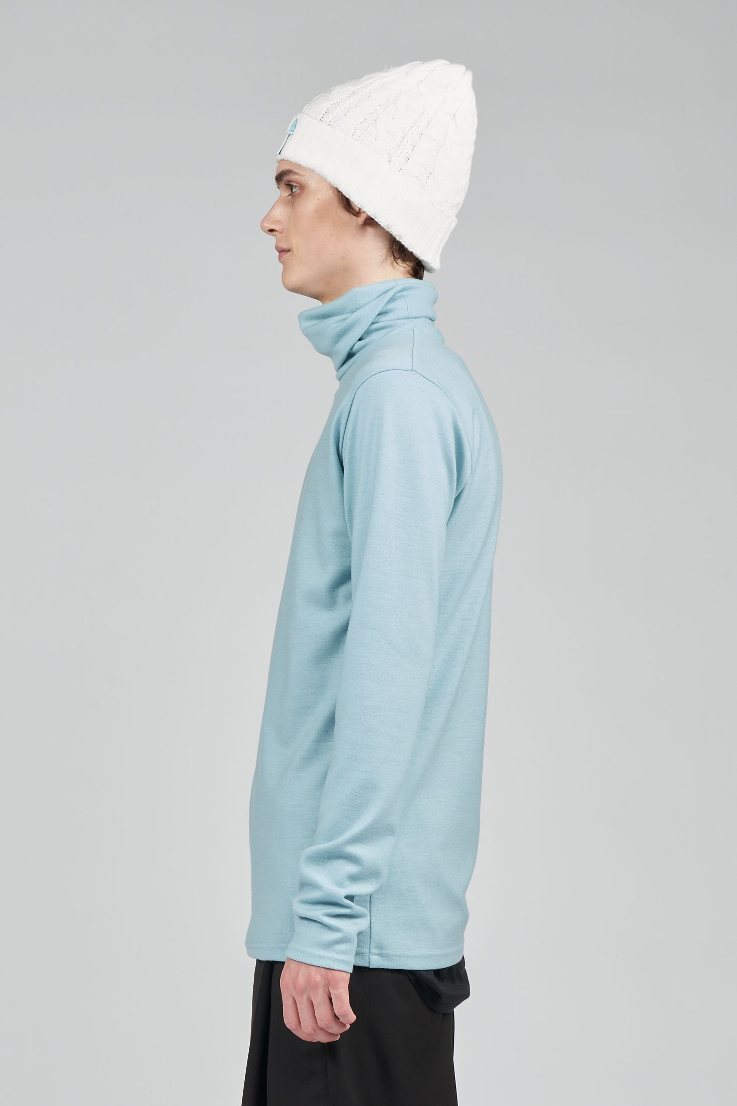 ウォッシャブル ウール タートルネック カットソー  - Washable Wool Turtle Neck GREEN